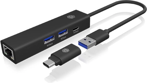 USB-C/USB-A razdelilnik 4-v-1 z gigabitnim ethernetom