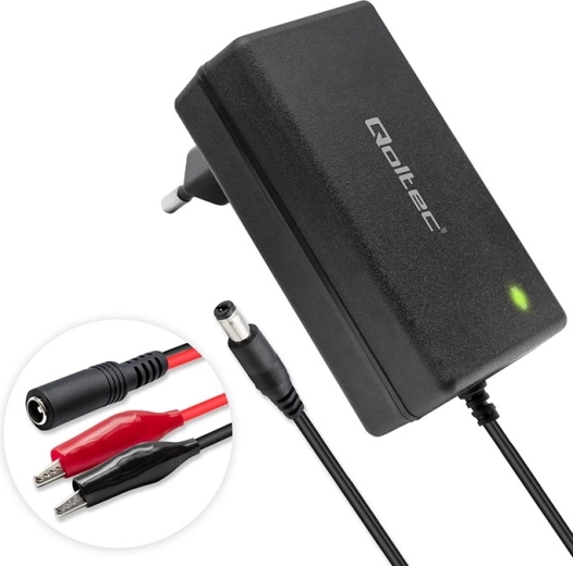 Polnilec za akumulatorje AGM/GEL/STD 12 V, 2 A, 24 W s priključkom 5,5 × 2,1 mm, kabel 1,8 m