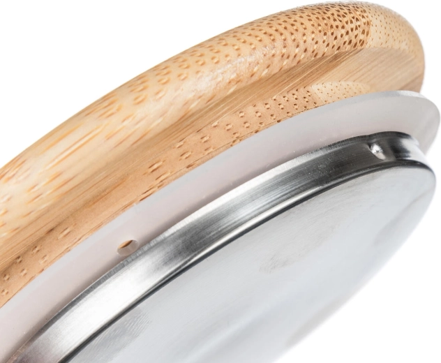 Naravni bambusov pokrov s silikonskim tesnilom