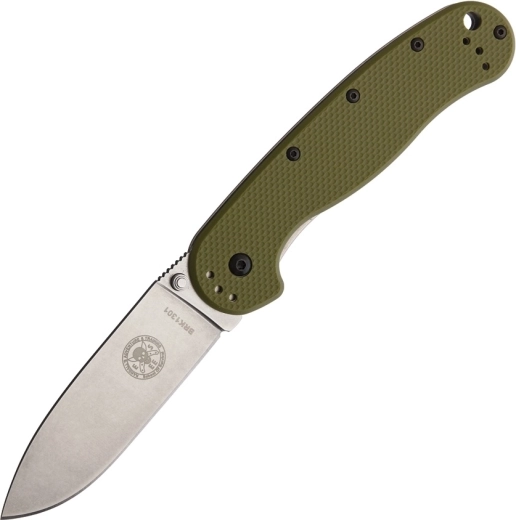 Žepni nož ESEE Avispa OD Green 8,9 cm s stonewash površino, zelen FRN