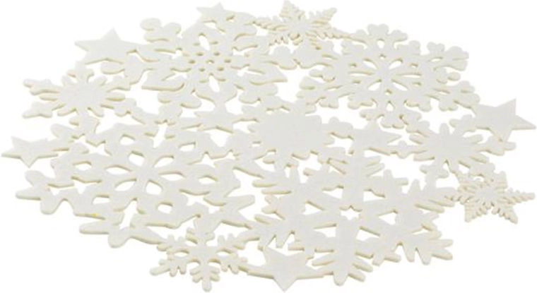 Filcani okrogli pogrinjek TORO 38 cm bel