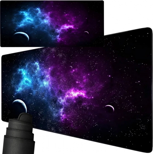 Igralna namizna podloga za miško XXL z vesoljskim motivom 90 × 40 cm