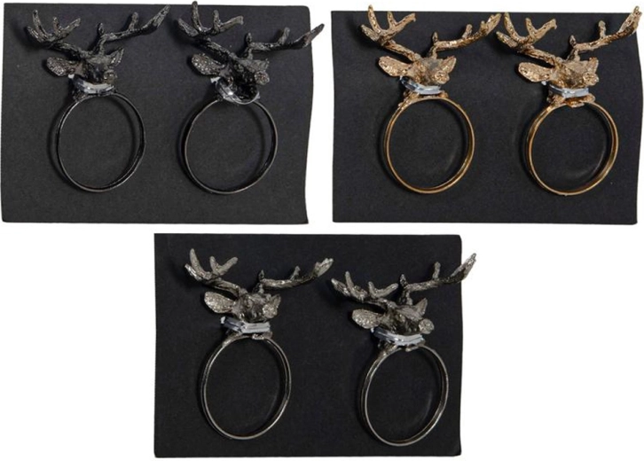 Kovinski obroček za prtičke, premer 3,7 cm, set 2 kos