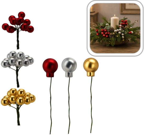 Assorted colors for easy matching of decorations