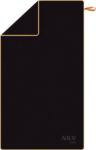 Mikrovlaknasta brisa NILS Aqua, črno-oranžna