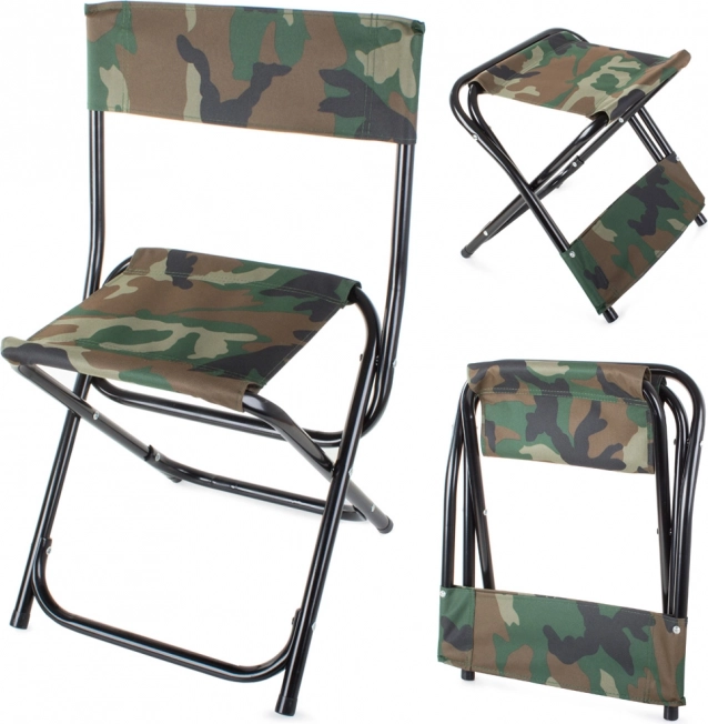 Zložljiv ribiški stol za kampiranje camo velik