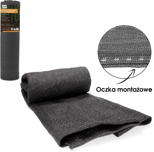 Senčilna mreža za ograjo antracit 1,5 × 25 m 135 g/m² 90 %