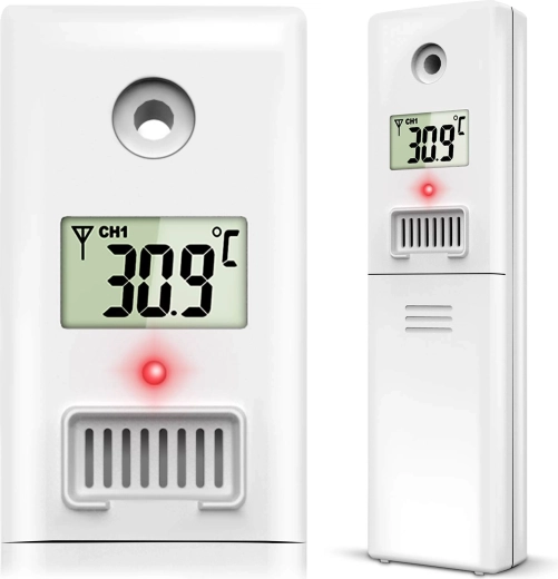 Brezžični senzor temperature in vlažnosti za vremensko postajo BERDSEN BD-905, bel