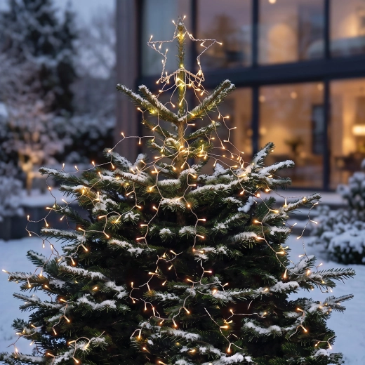 Solight LED string with star for Christmas tree, 212 LEDs, 2.1 m