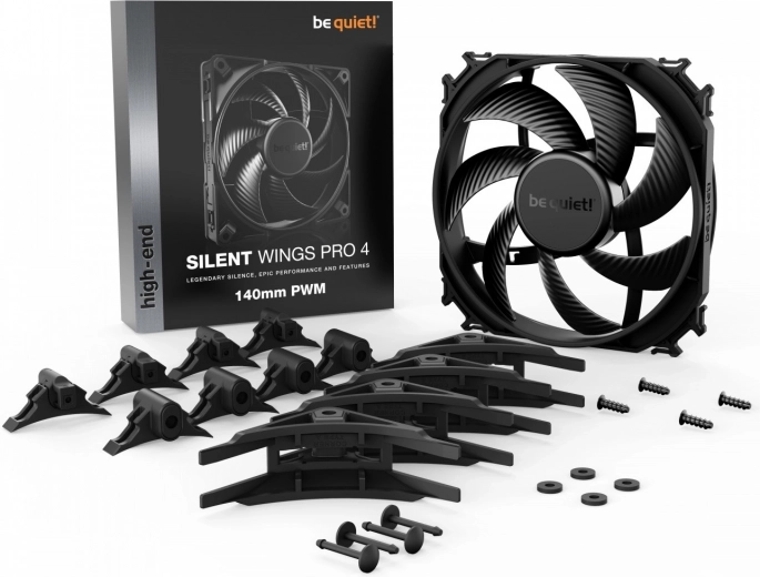 be quiet! Silent Wings Pro 4 140 mm PWM – tih in zmogljiv ventilator