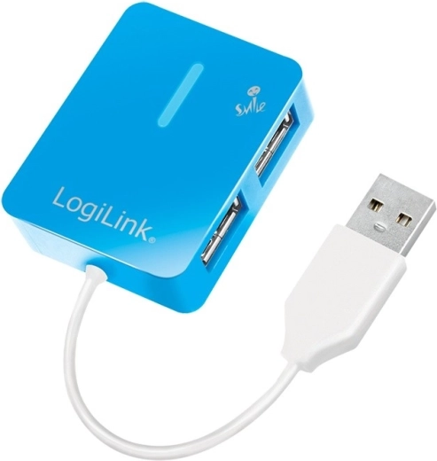 USB hub 2.0 LogiLink Smile, 4 vrata, moder