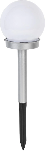 Sončna vrtna svetilka krogla 10 cm s konico in 1 LED, IP44