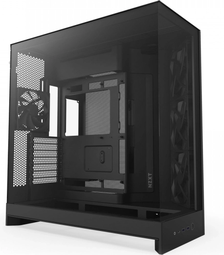 NZXT H9 Flow midi tower with glass panel, black