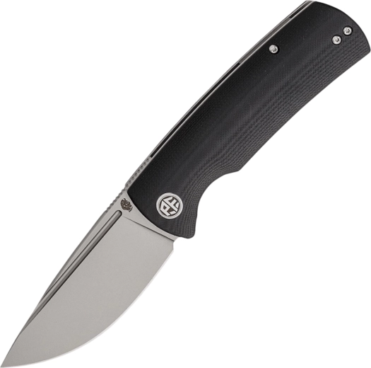 Petrified Fish Beluga folding pocket knife 9.2 cm black G10
