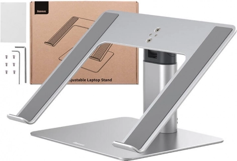 Nastavljivo aluminijasto stojalo za prenosnik BASEUS 11–17,3" – srebrno