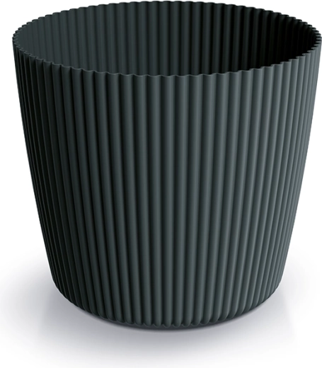 Plastični lonček za rože Milly Round 17 cm oglen