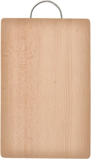 Lesena rezalna deska s kovinskim ročajem 33 × 21,5 cm