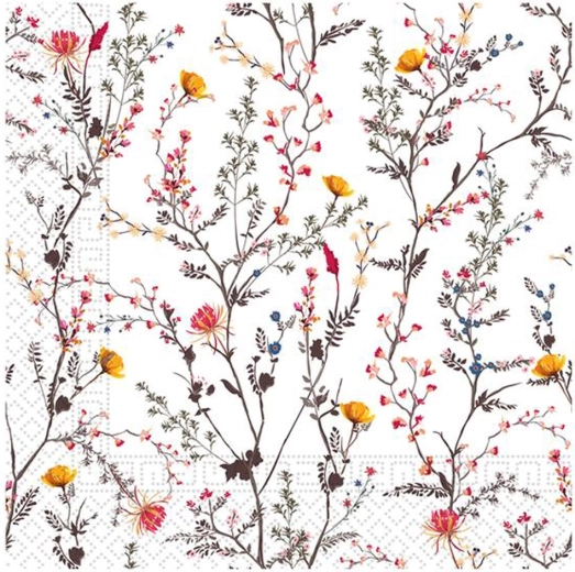 Serviete, 3-slojne, Jesenske cvetlice, 33 × 33 cm