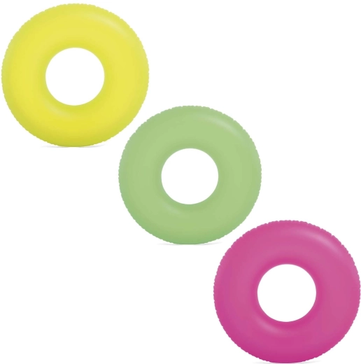Neonski plavalni obroč Intex 91 cm – Rožnata