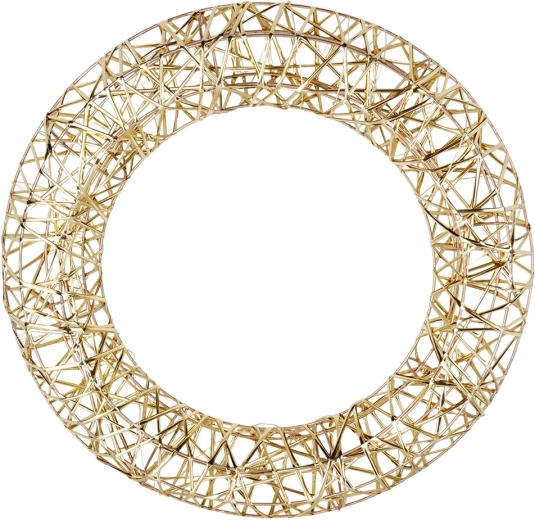 Svetlobni božični venec premera 40 cm, 30 LED, zlate barve