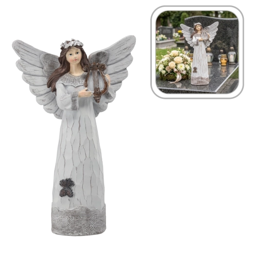 Angel Figurine with Lyre 35 cm