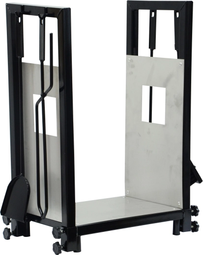 Krbna košara z orodjem, nerjavno jeklo in jeklo, komplet 4 deli, višina 62 cm