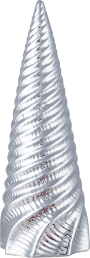 Porcelanasta dekoracija božična smrečica v srebrni barvi 14 cm