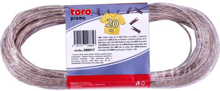 Toro clothesline with steel cable 20 m