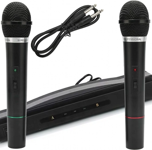 Karaoke set z 2 brezžičnima mikrofonoma in sprejemno postajo