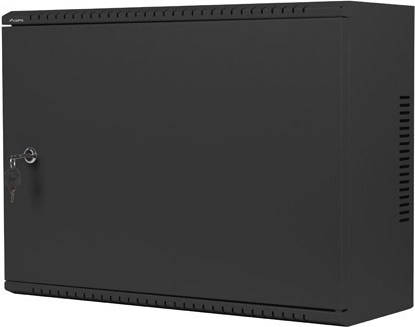Stenska regalna omara za opremo 48 cm 4U+3U 540x200 nizkoprofilna črna