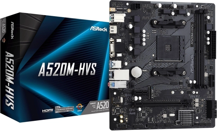Matična plošča ASRock A520M-HVS (AM4, mATX)