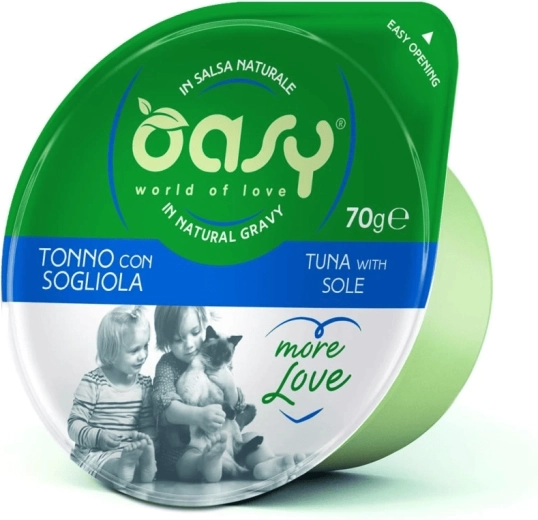 Oasy More Love konzerva za mačke tunina s listom 70 g