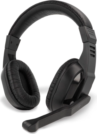 Setty žične naglavne slušalke z mikrofonom, 150 cm, 3,5 mm jack, črna