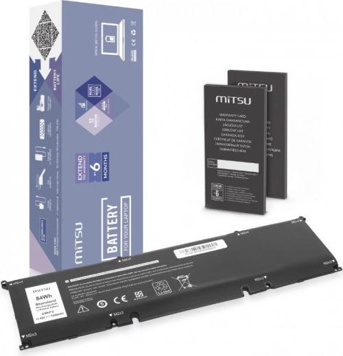 Baterija Mitsu za prenosnik Dell Alienware M15/M17 R3–R4, Precision 5550 in XPS 15 9500/9510 (69 Wh, 11,55 V)