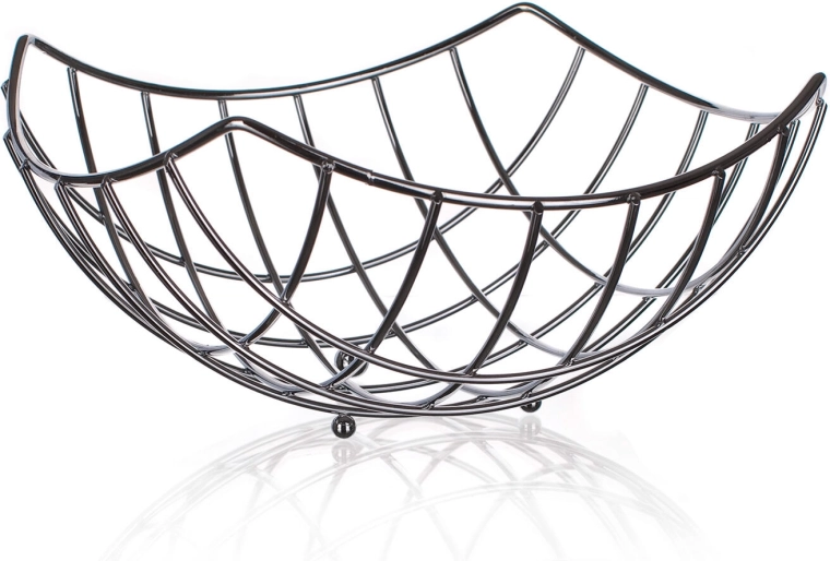Košara za sadje Linea 24 × 24 × 12 cm krom