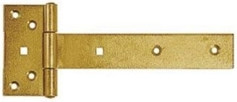 Gate hinge 200 × 45 × 90 × 35 × 3 mm, yellow zinc-plated