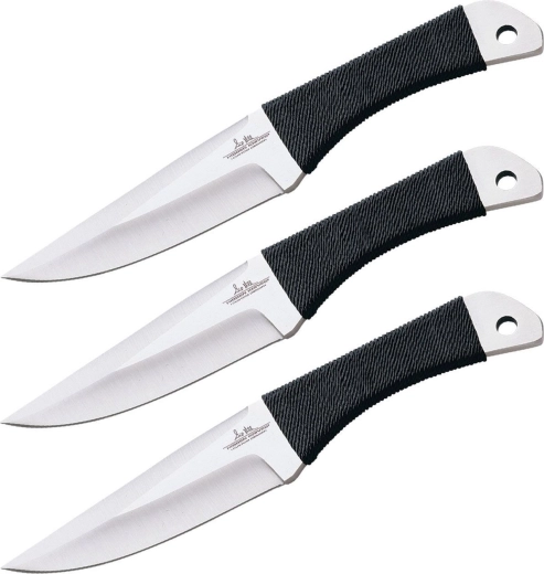 Hibben Cord Grip Thrower – komplet treh metnih nožev, veliki