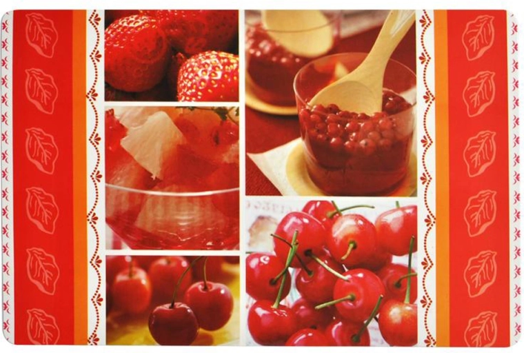 Plastični pogrinjek TORO z motivom sadja 43 × 28 cm, mešanica vzorcev