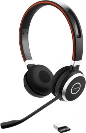 Brezžične naglavne slušalke Jabra Evolve 65 UC Stereo z USB‑adapterjem