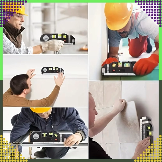 3 libele za vodoravno, navpično in 45°