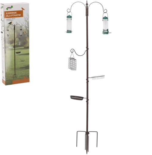 Vrtno krmidlo za ptice 190 cm iz nerjavnega jekla