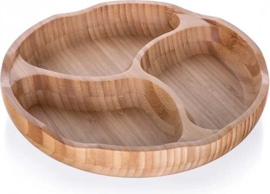 Deljen bambusov krožnik BRILLANTE Bamboo 25 x 4 cm