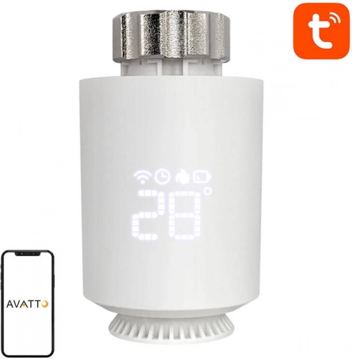 Pameten termostatski ventil Avatto Zigbee 3.0 Tuya