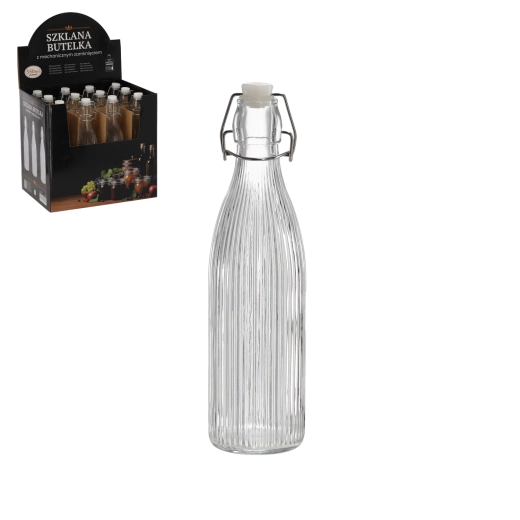 Okrogla steklenica 550 ml z mehanskim zapiranjem
