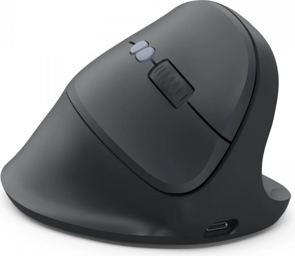 Ergonomic vertical multi-device mouse black
