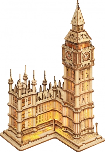 ROBOTIME lesena 3D sestavljanka Big Ben – osvetljen stolp z uro