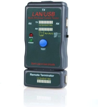 Diodni tester kablov RJ11, UTP, STP, USB A/B