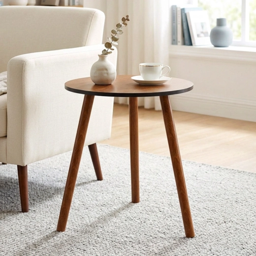 Compact round table for small spaces