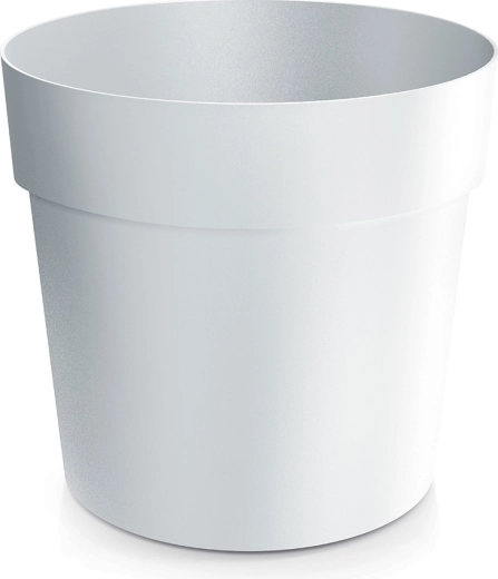Cveto lonček Grower 19,9 cm bel plastičen