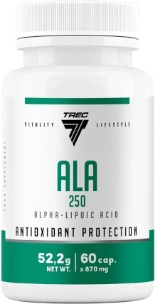 Trec ALA 250 – alfa-lipojska kislina, 60 kapsul
